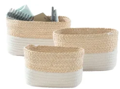 casaNOVA Aufbewahrungskorb 20 x 15 cm weiß/ beige