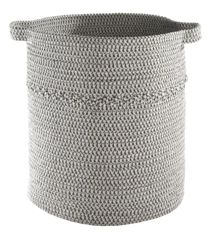 casaNOVA Aufbewahrungskorb MITTERNACHT 31 cm grau /weiß