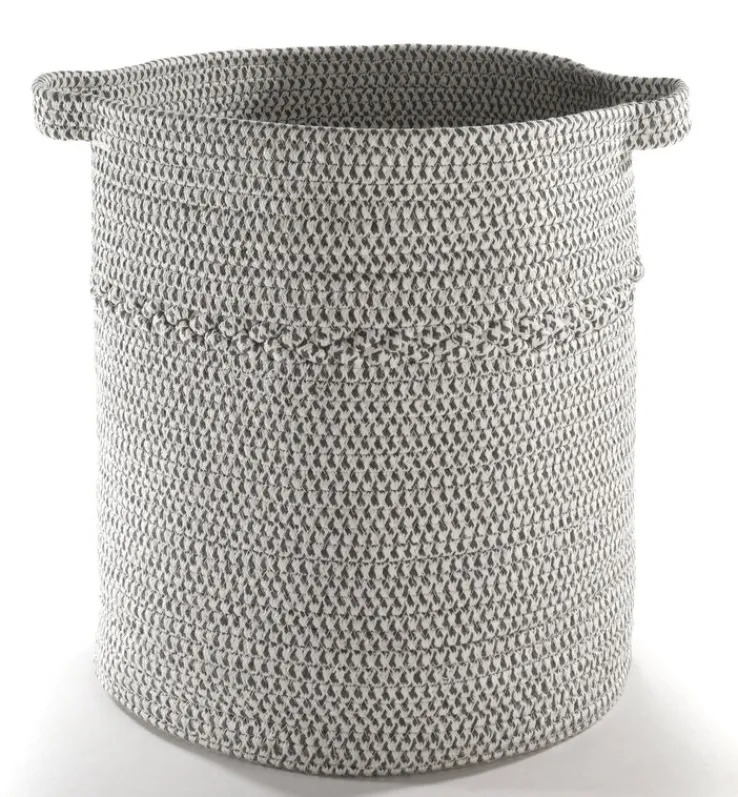 casaNOVA Aufbewahrungskorb MITTERNACHT 31 cm grau /weiß