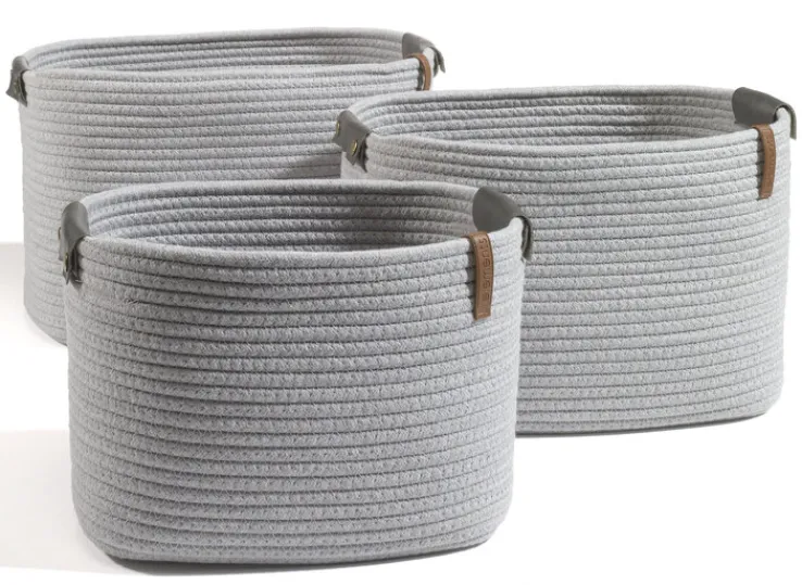 casaNOVA Aufbewahrungskorb 30 cm hellgrau