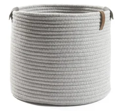 casaNOVA Aufbewahrungskorb rund 30 cm hellgrau