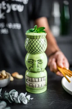 casaNOVA Becher-Set TIKI 4-teilig mehrfarbig Dolomit