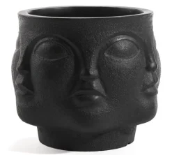 casaNOVA Übertopf GESICHT 20 cm schwarz