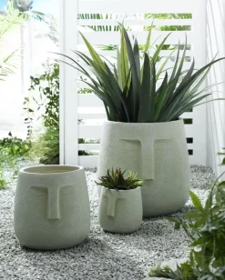 casaNOVA Übertopf SLEEPING FACE 29 cm beige