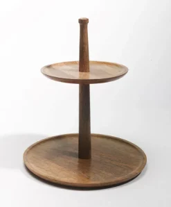 casaNOVA Deko Etagere 2-stöckig 40 cm Mangoholz