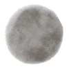 casaNOVA Kunstfell-Sitzkissenhülle 35 cm rund hellgrau