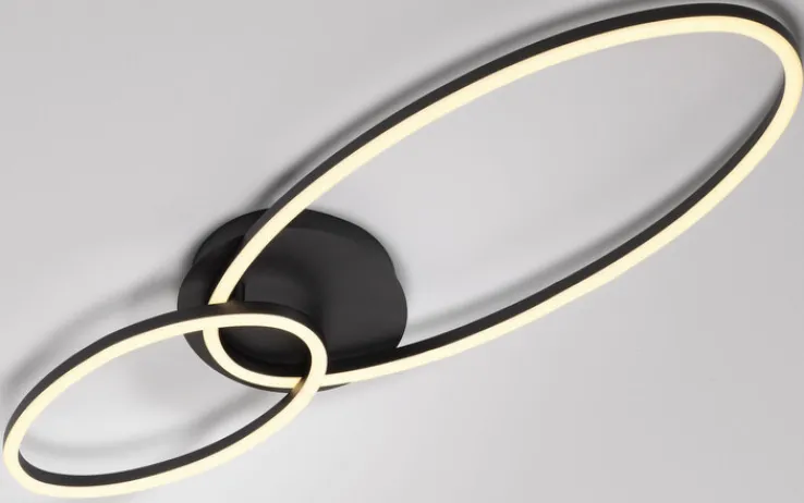 casaNOVA LED Deckenlampe VERSA schwarz