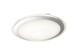 casaNOVA LED Deckenlampe ERA 43 cm Kunststoff silberfarbig/weiß