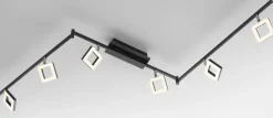 casaNOVA LED Deckenlampe mit 6 Spots REAL II schwarz