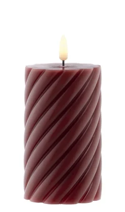 casaNOVA LED Kerze DRILL 15 cm rot