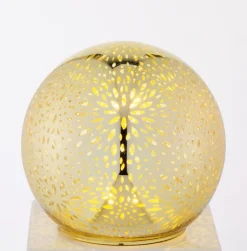 casaNOVA LED Lichtobjekt Kugel 3er Set goldfarbig