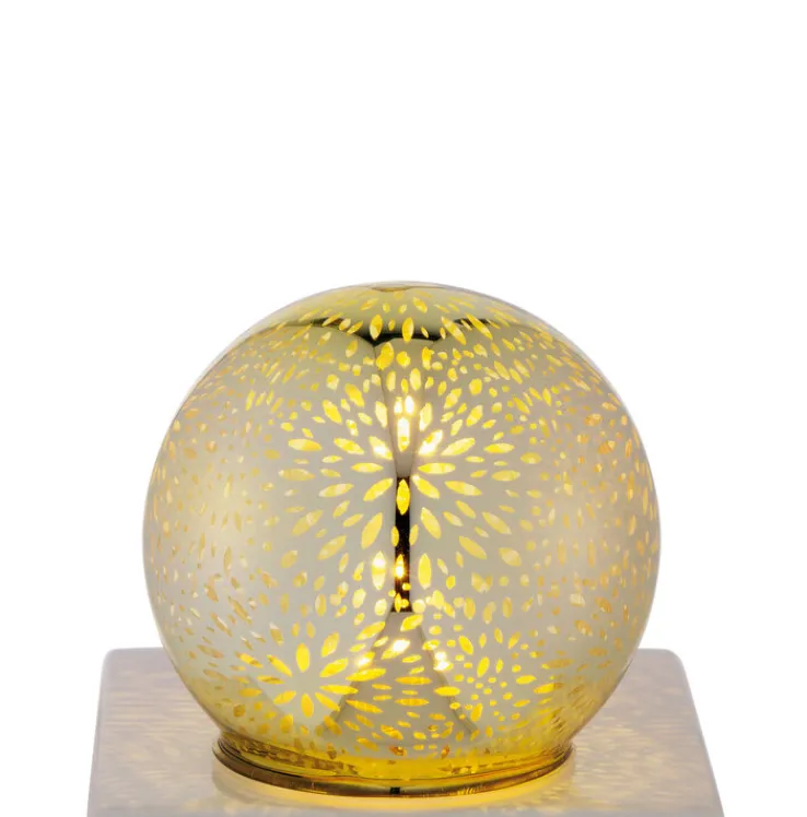 casaNOVA LED Lichtobjekt Kugel 3er Set goldfarbig