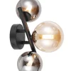 casaNOVA LED Retrofit Wandleuchte ESFERA schwarz /rauch /bernstein