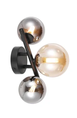 casaNOVA LED Retrofit Wandleuchte ESFERA schwarz /rauch /bernstein