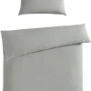 casaNOVA Musselin-Bettwäsche GRETA 135 x 200 cm grau