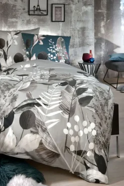 casaNOVA Satin-Bettwäsche FLORENTINE 135 x 200 cm petrol