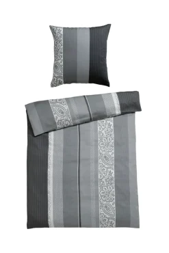 casaNOVA Satin-Bettwäsche JOHANNA 135 x 200 cm grau