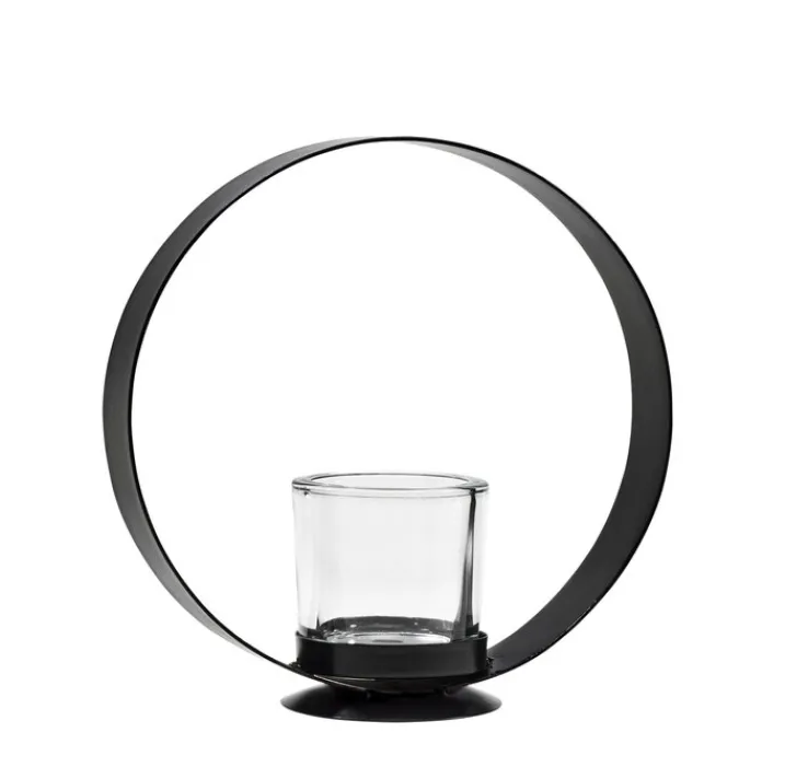 casaNOVA Teelichthalter 19 cm schwarz