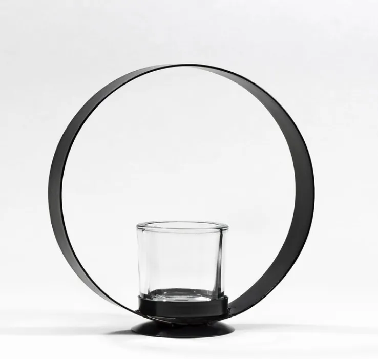 casaNOVA Teelichthalter 19 cm schwarz