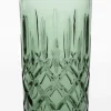 casaNOVA Trinkglas KRISTALL 300 ml dunkelgrün 13,5 cm
