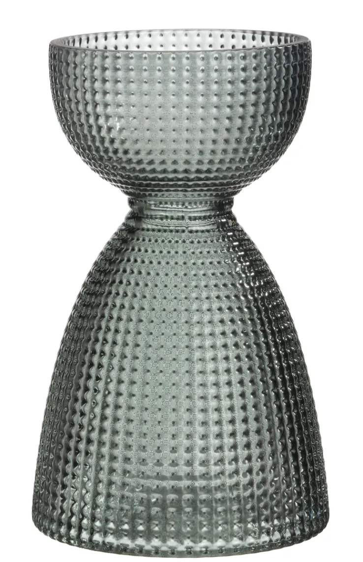 casaNOVA Vase Glas 14 cm hellgrün