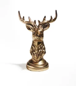 casaNOVA Weihnachten Dekofigur Büste HIRSCH 26 cm goldfarbig