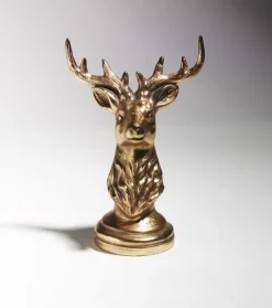 casaNOVA Weihnachten Dekofigur Büste HIRSCH 26 cm goldfarbig