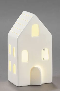 casaNOVA Weihnachten LED Lichtobjekt Haus 18 cm