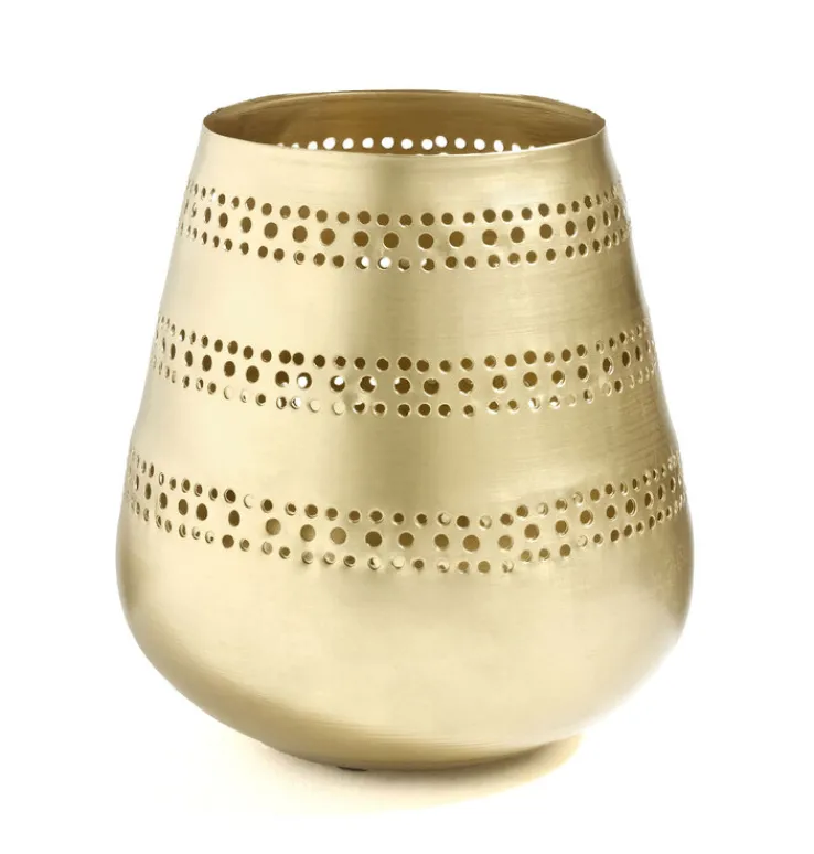 casaNOVA Windlicht 16 cm goldfarbig