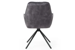 CASAVANTI Armlehndrehstuhl Samtvelours schwarz