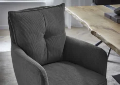 CASAVANTI Armlehnenstuhl MADRID Bezug Cord grau