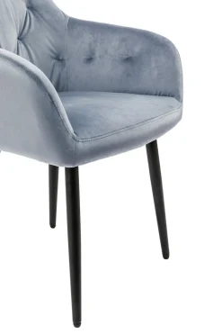 CASAVANTI Armlehnstuhl Samt hellgrau