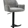 CASAVANTI Barstuhl mit Armlehnen BEA grau/schwarz