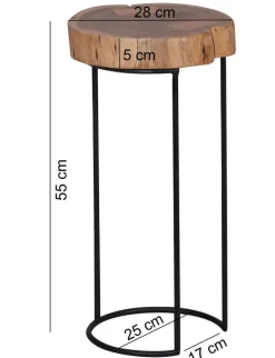 CASAVANTI Beistelltisch 28 x 55 cm Akazie