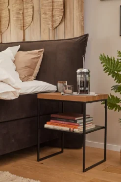 CASAVANTI Beistelltisch 50 x 62 x 40 cm Holznachbildung braun