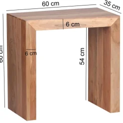 CASAVANTI Beistelltisch MUMBAI 60 x 36 cm Akazie