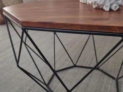 CASAVANTI Couchtisch 66 cm Schwarz/ Sheesham massiv