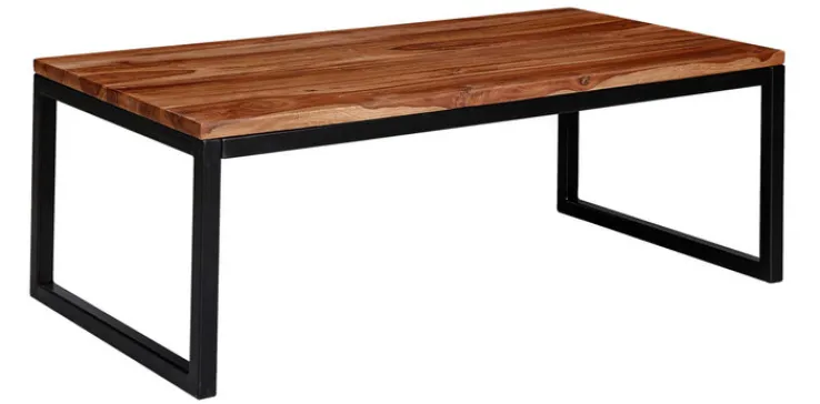 CASAVANTI Couchtisch 110 x 60 cm Schwarz/ Sheesham massiv