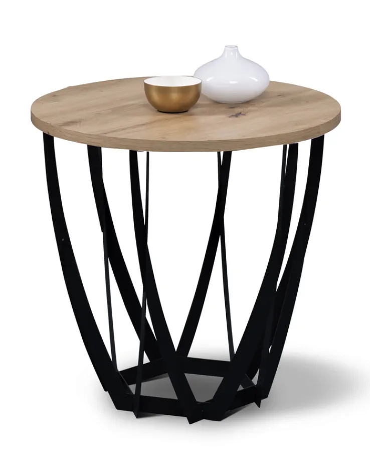 CASAVANTI Couchtisch MELLA 50 x 50 x 50 cm braun/schwarz