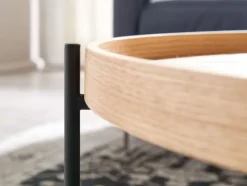 CASAVANTI Couchtisch rund 78 cm Schwarz/ Eiche