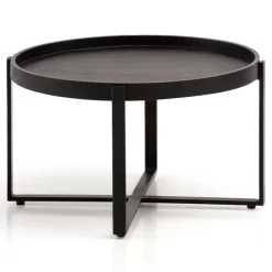 CASAVANTI Couchtisch 60x35 cm Massivholz Mango schwarz