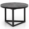 CASAVANTI Couchtisch 58x40 cm Massivholz Mango schwarz