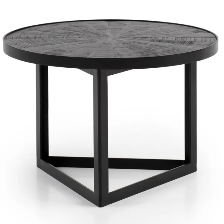 CASAVANTI Couchtisch 58x40 cm Massivholz Mango schwarz