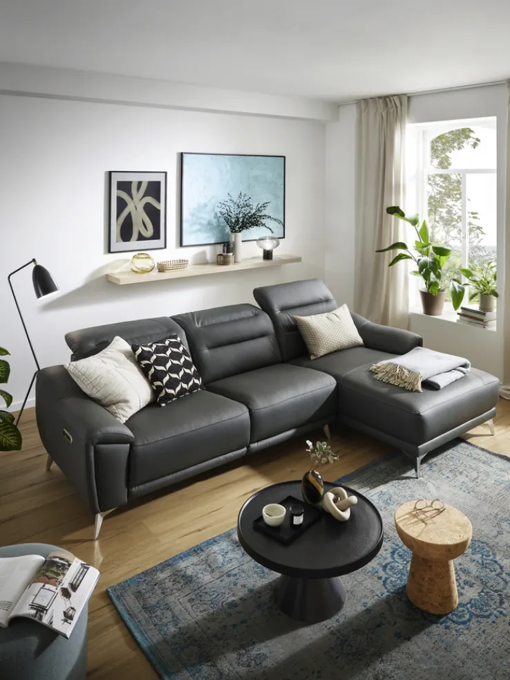 CASAVANTI Ecksofa ASTI dunkelgrau