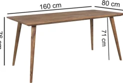 CASAVANTI Esstisch 160 x 80 cm braun