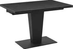 CASAVANTI Esstisch LAGO 120(180) x 80 cm Glaskeramik/schwarz