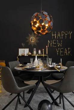 CASAVANTI Esstisch rund DEVENTER 120-160 cm hellgrau