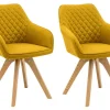 CASAVANTI Esszimmerstuhl 2er Set currygelb/ Eiche