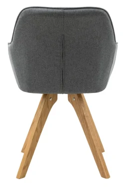 CASAVANTI Esszimmerstuhl 2er Set grau/ Eiche