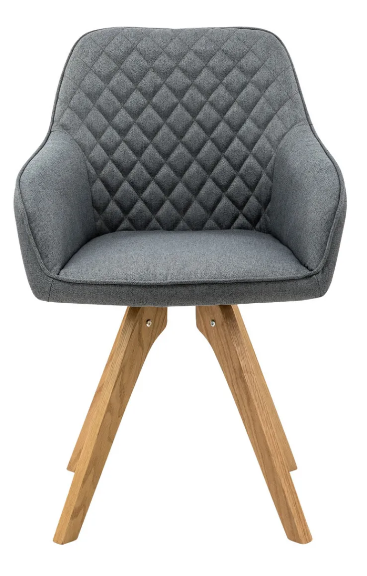 CASAVANTI Esszimmerstuhl 2er Set grau/ Eiche